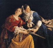 Orazio Gentileschi Judith and Her Maidservant with the Head of Holofernes oil on canvas